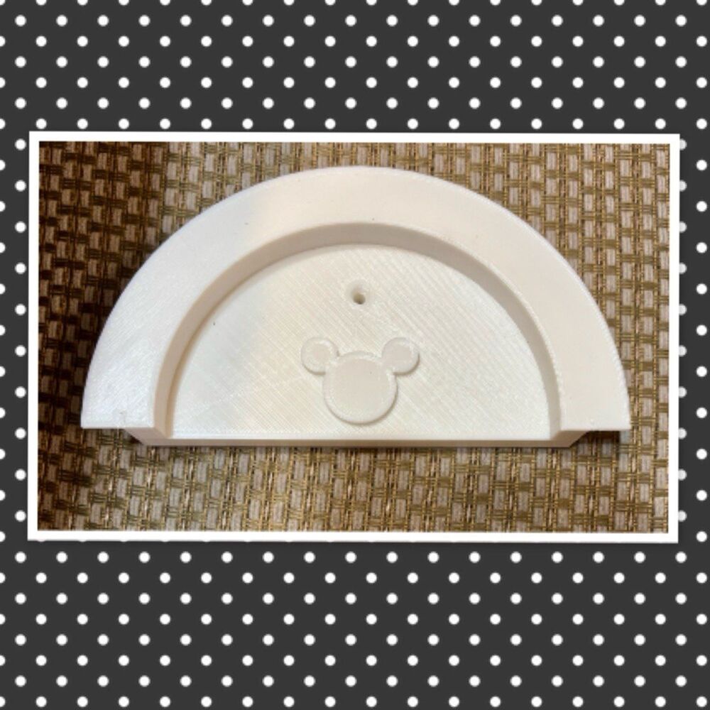 3D-Printed White Mickey Mouse Ear Wall Display